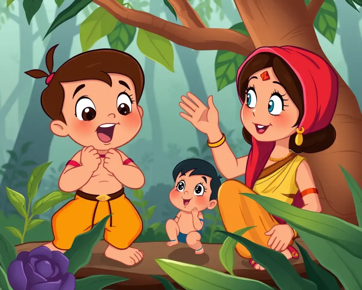 Chota Bheem and Indumati Play Hide and Seek
