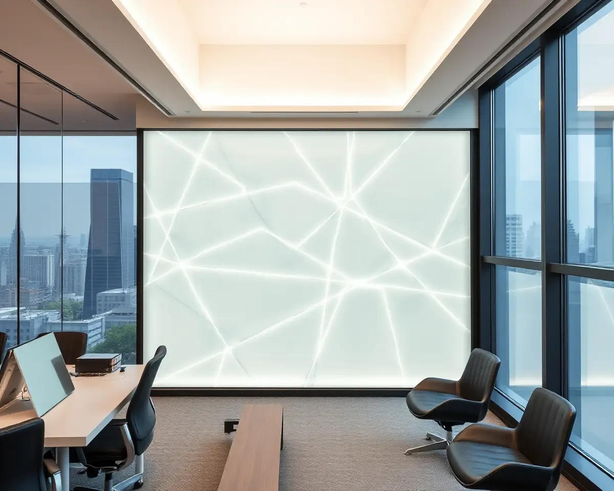 Cityscape View Gloo Wall in Modern Office Space