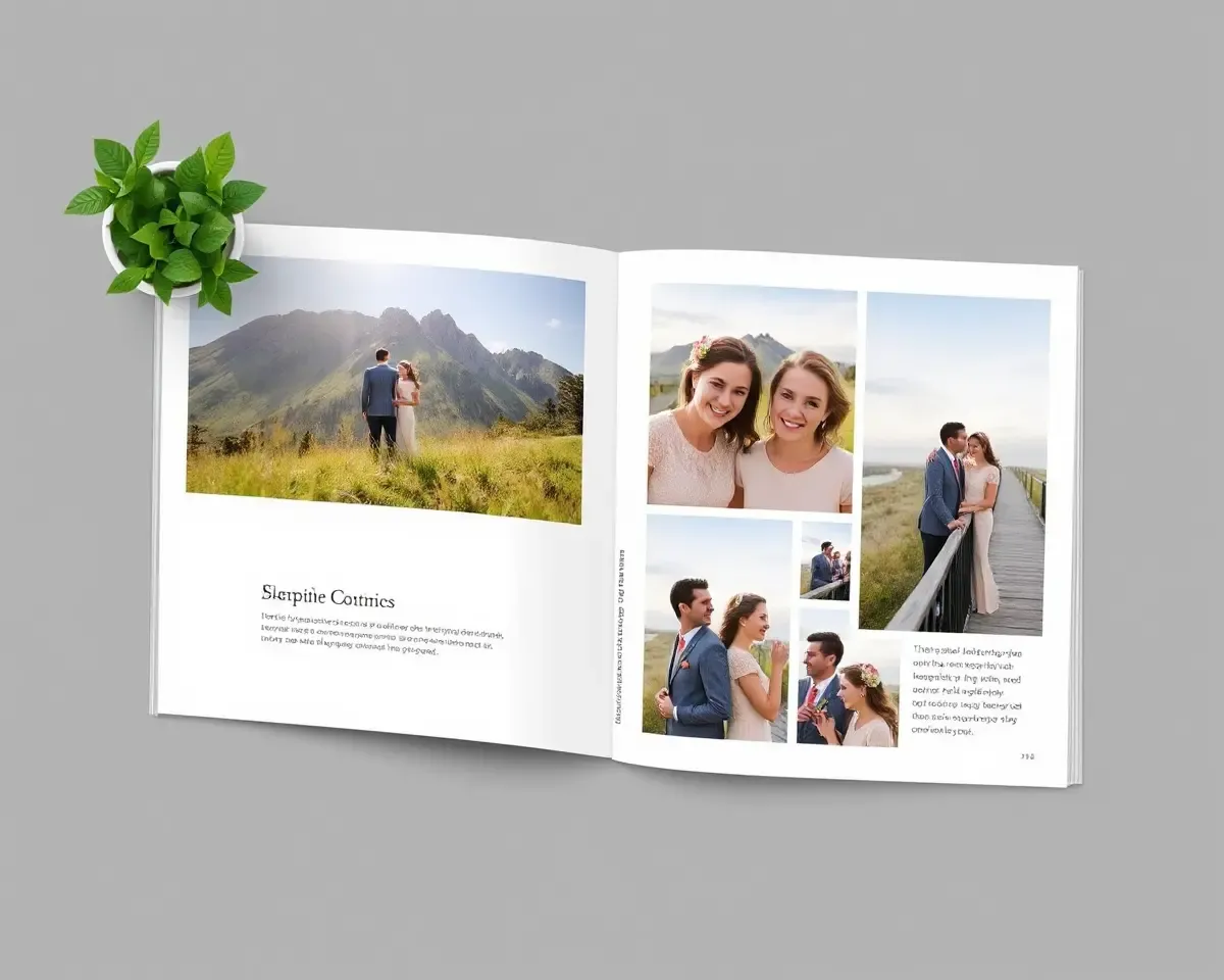 Clean Simple Layout 12x36 Album Design PSD Download Free