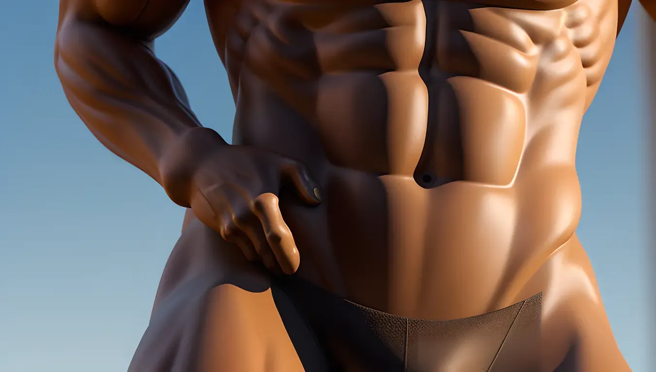 Close-Up Male Anatomy with Realistic Texture
