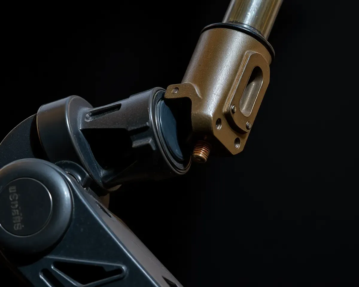 Close-Up of Flex Machine Arm with Intricate Details and Textures