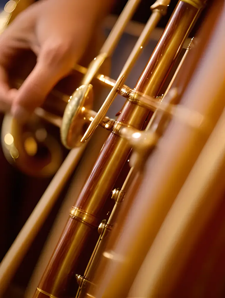Close-Up of Shehnai Player's Hands Moving Deftly