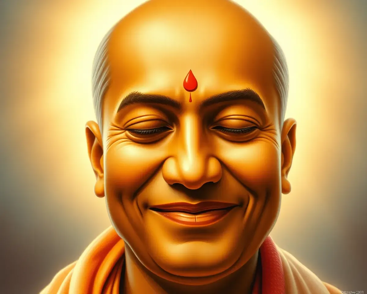 Close-up Portrait of Swami Vivekananda's Serene Face