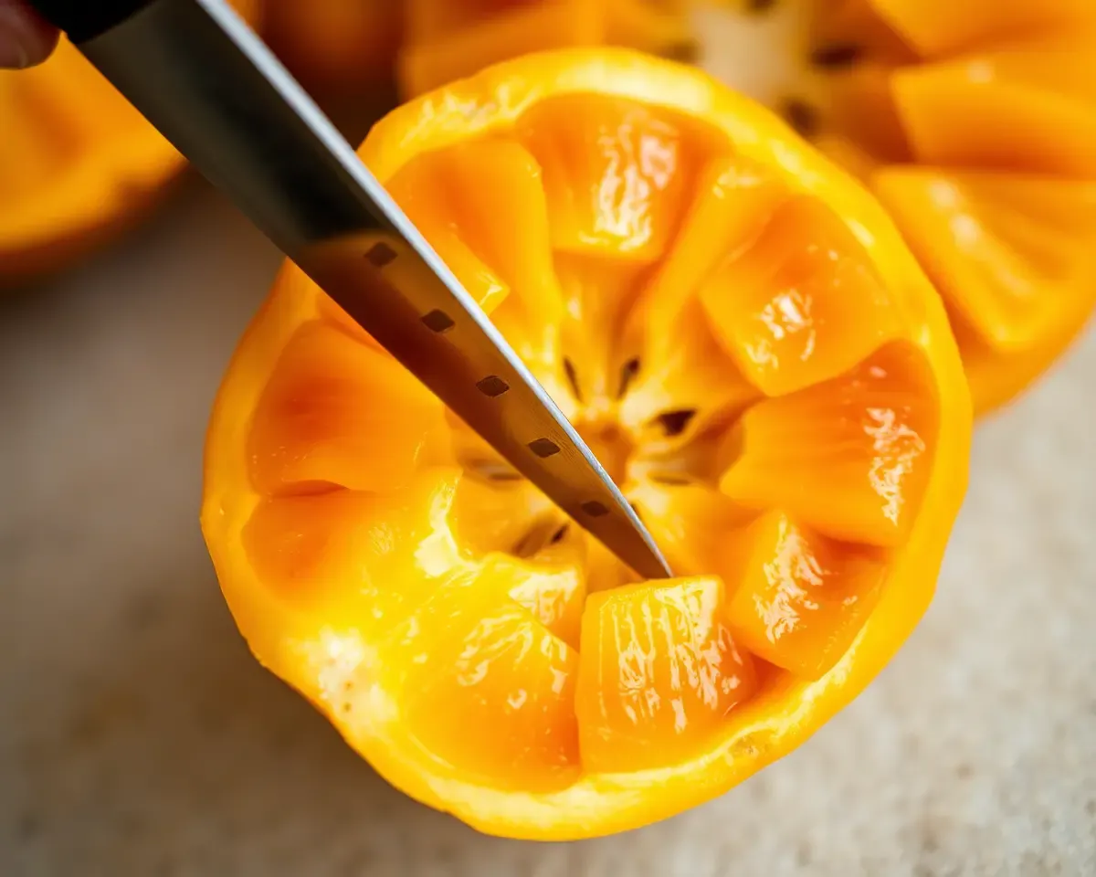 Close-up of Sliced Mosambi Fruit with Vibrant Pulp