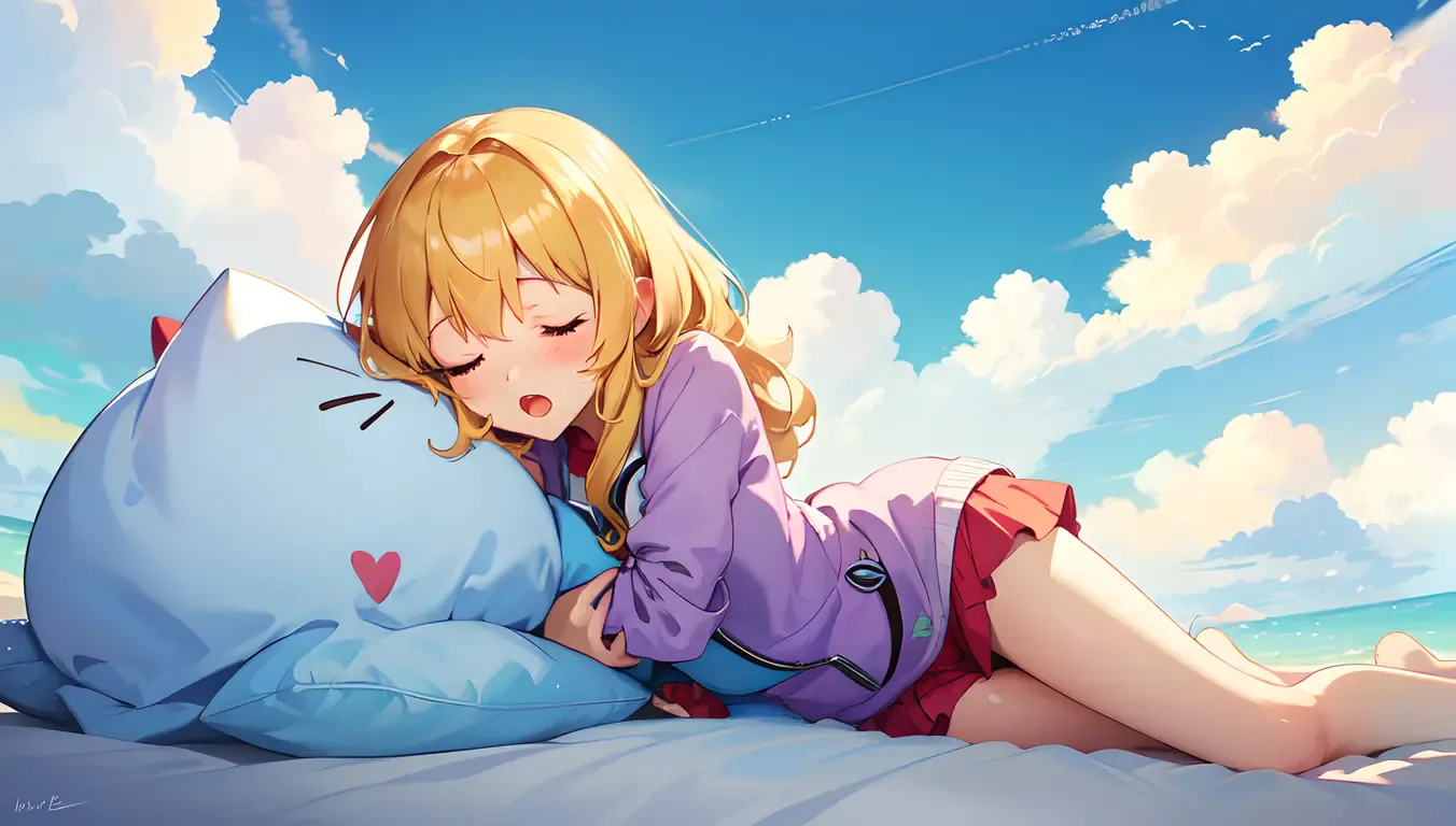 Cloudy Snores: Cartoon Character's Loud Slumber