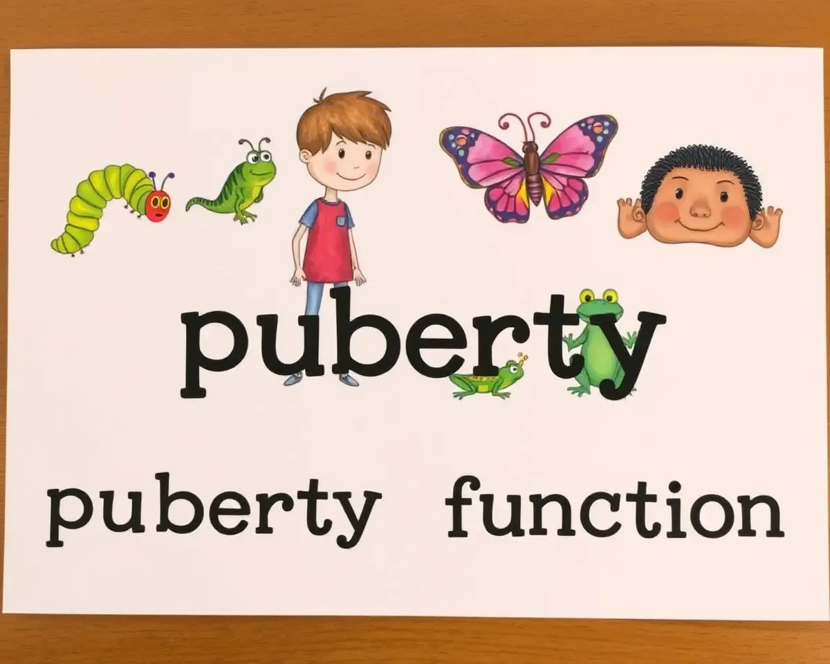Colorful Puberty Function Invitation with Animal Stages