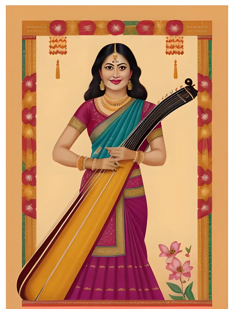 Colorful Sarangi Performance at Indian Festival