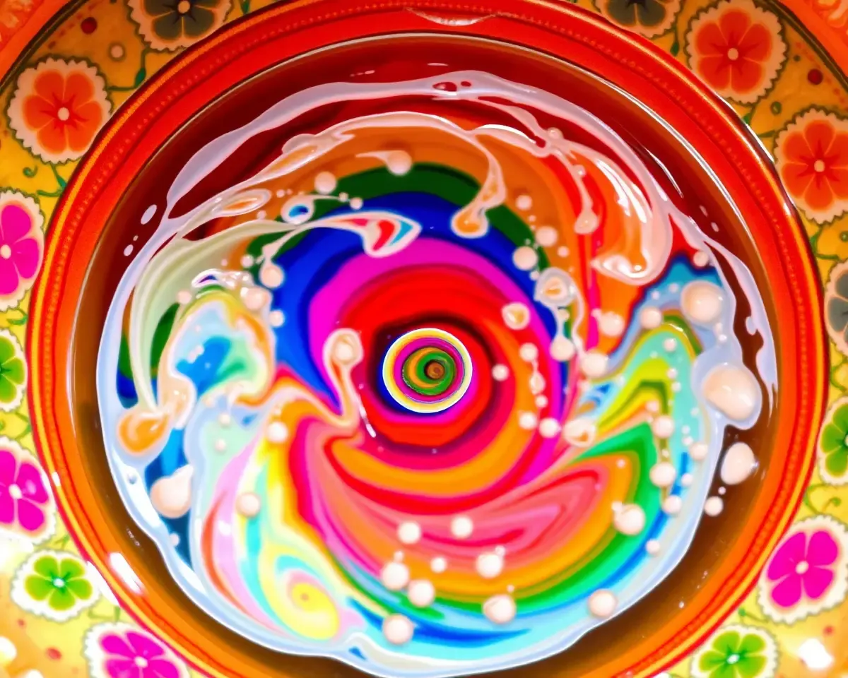 Colorful Water Whirlpool in Bengali Decorative Bowl