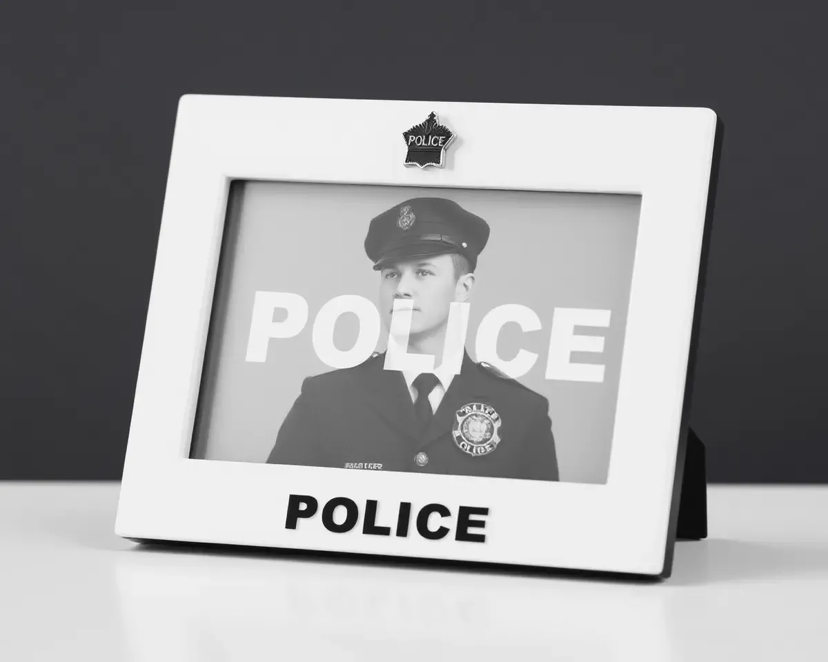 Compact Police Photo Frame for Desk or Shelf