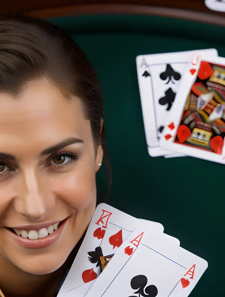 Confident Rummy Player with Winning Hand of Cards