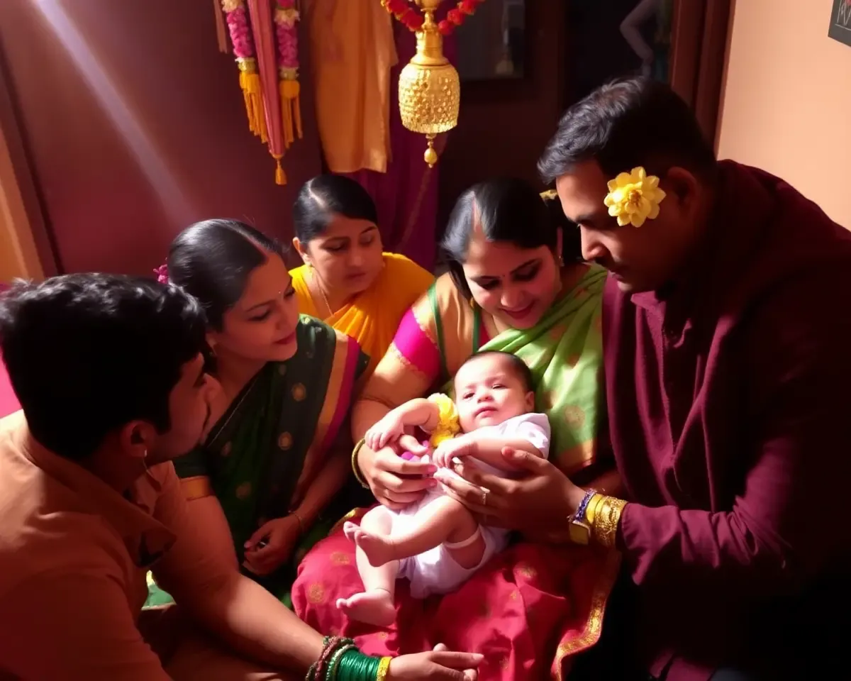 Cozy Family Gathering for Mundan Sanskar Ceremony