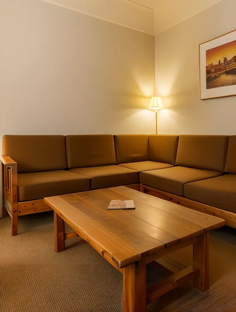 Cozy Hostel Common Room with Fireplace
