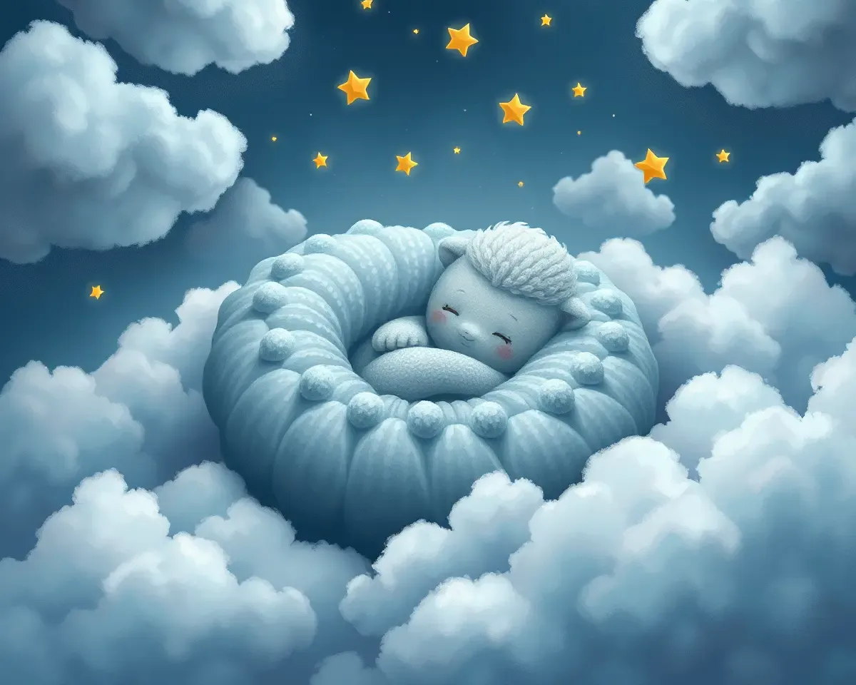 Cozy Kammal Surrounded by Soft Clouds and Scattered Stars