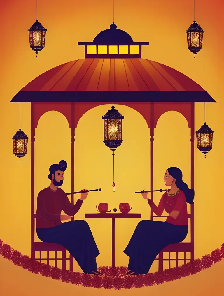 Cozy Persian Tea House with Ghazal Recitals