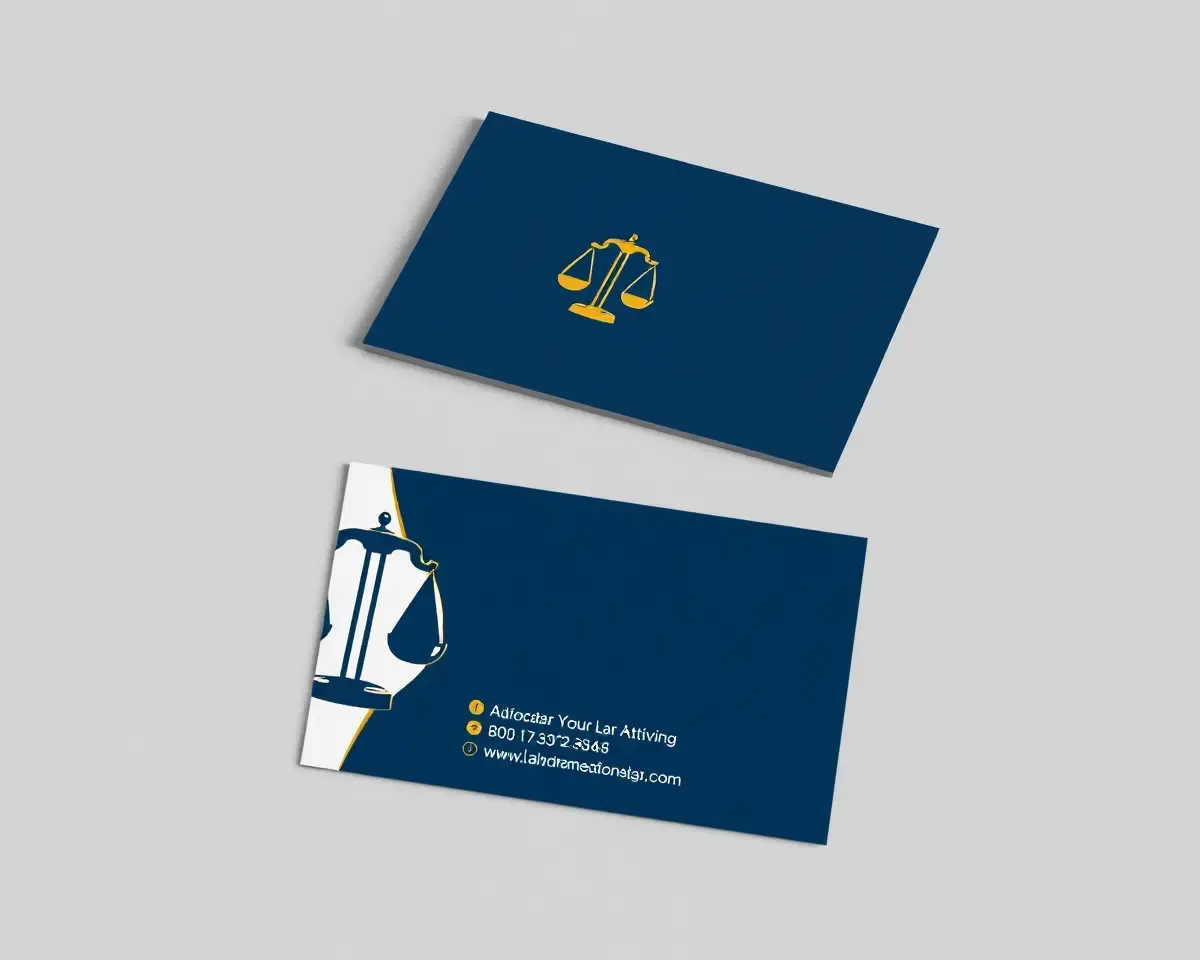 Creative Advocate Visiting Card with Graphic Element