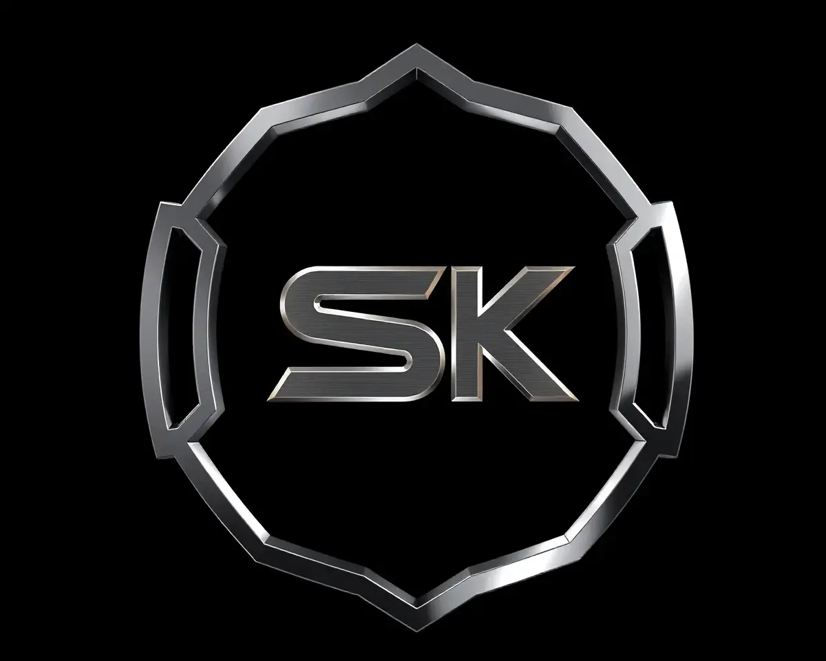 Csk Logo PNG HD with Black Metallic Finish Background