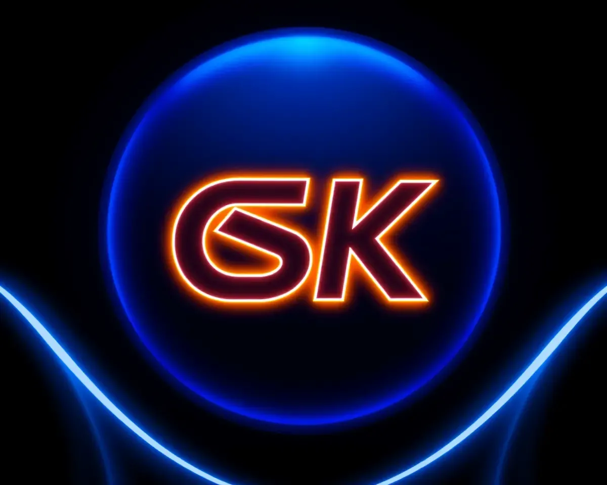 Csk Logo PNG HD with Dark Blue Neon Glow Background