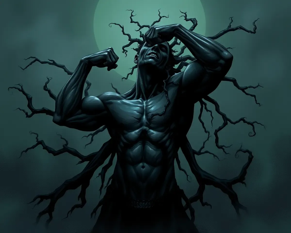 Dark Death Flex Illustration in PSD Format Created