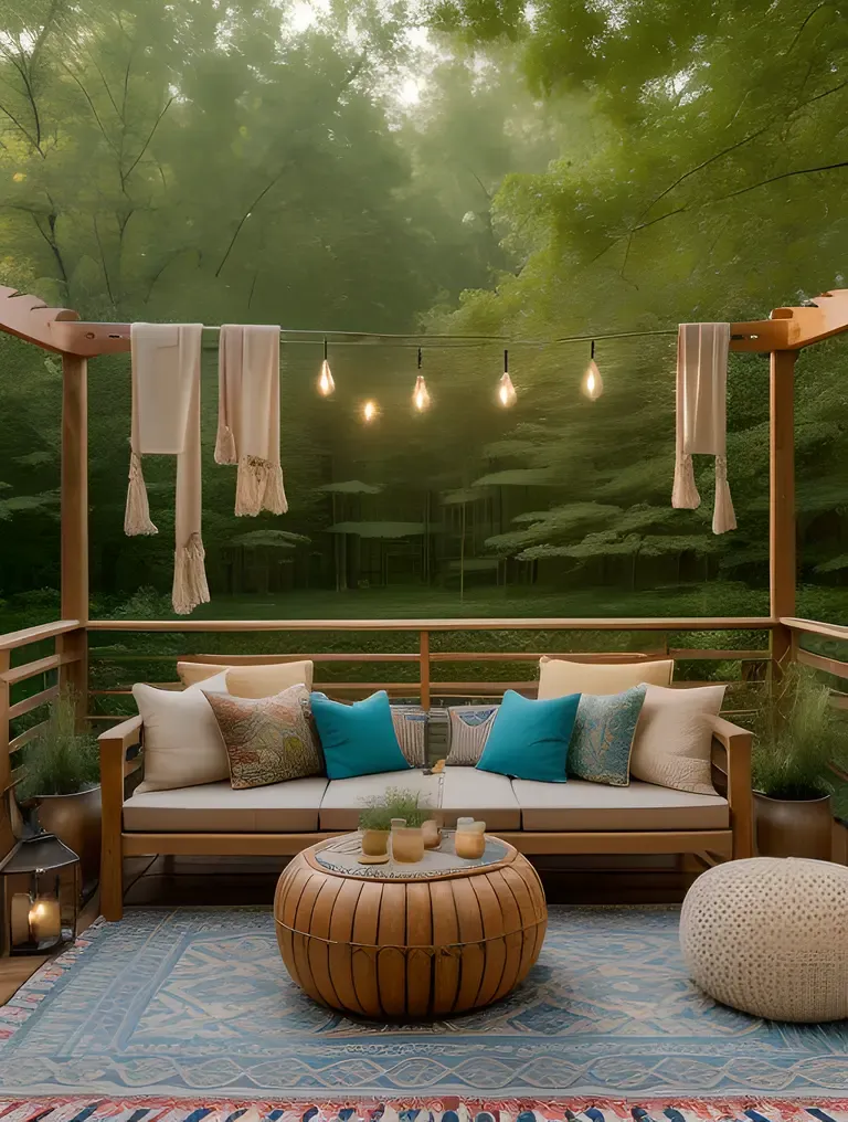 Deepa's Bohemian Outdoor Space with Eclectic Decor
