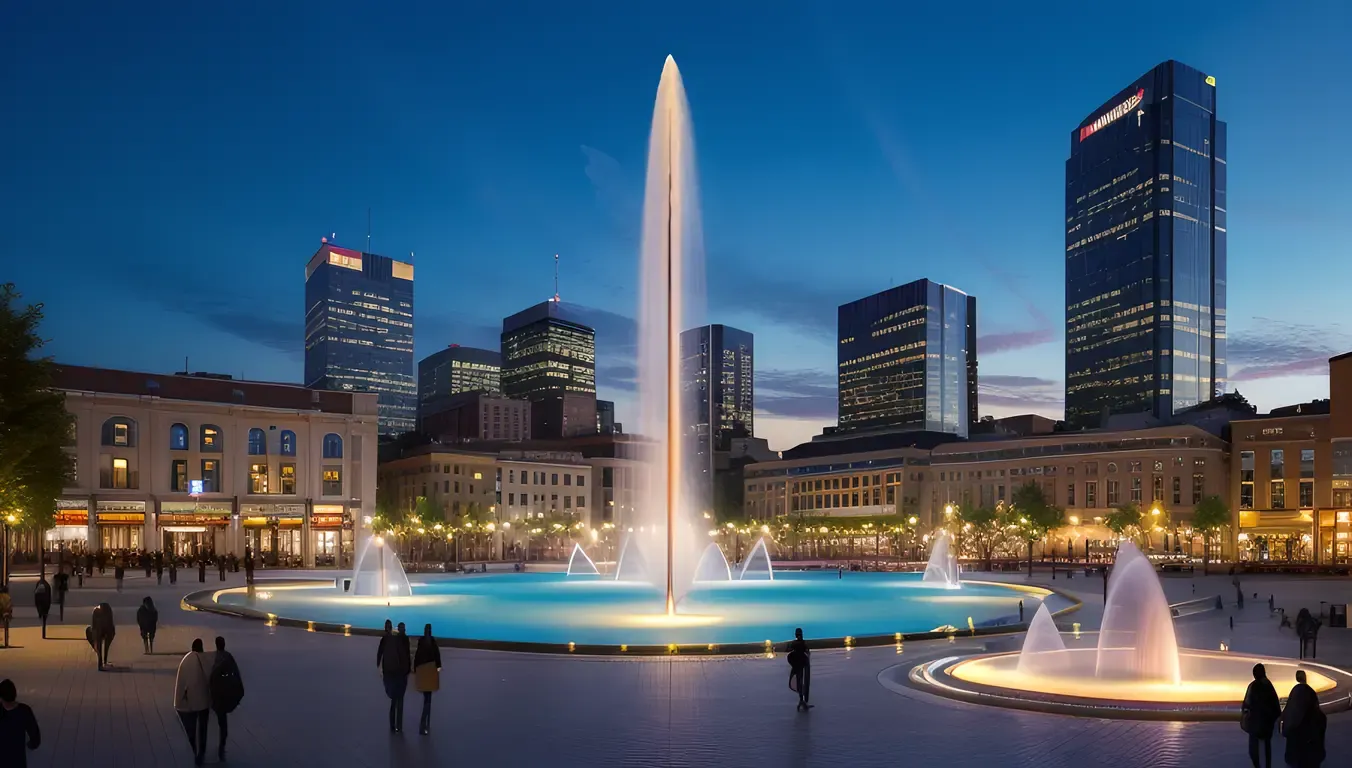 Deepa's Futuristic City Square: Community and Public Spaces