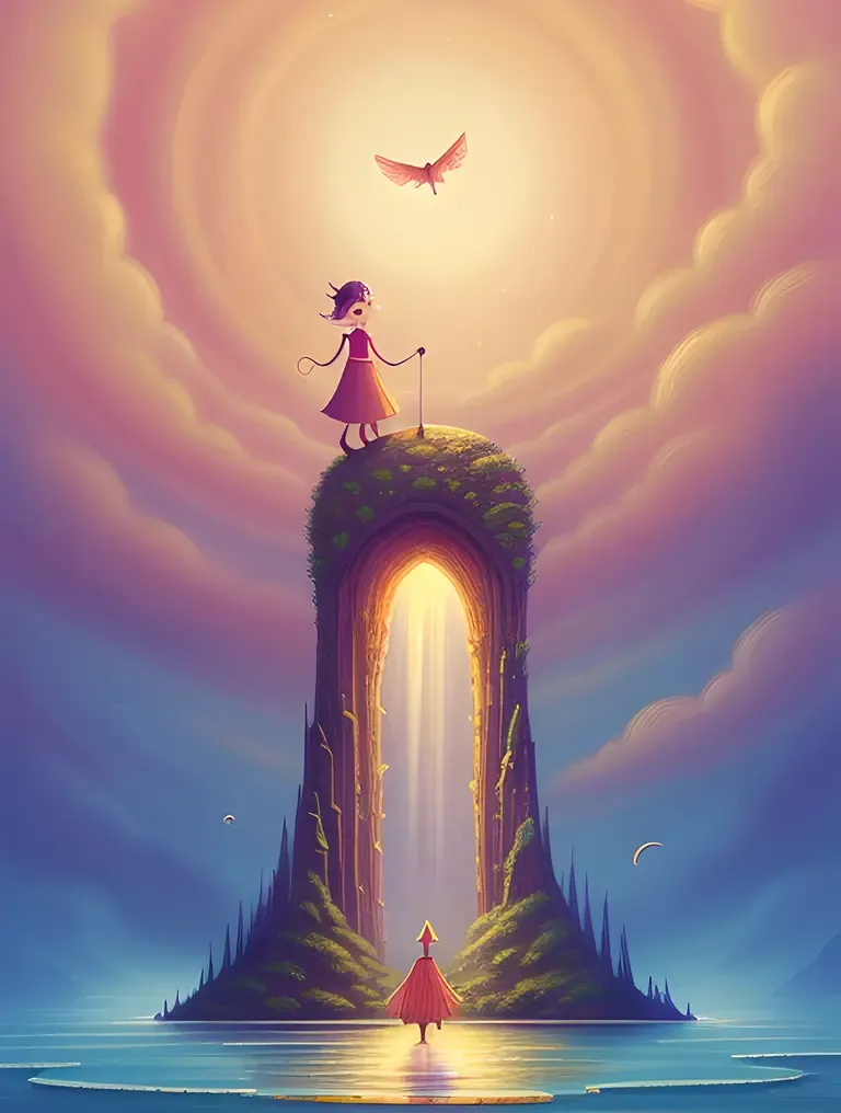 Deepa's Whimsical Illustration with Mythical Creatures