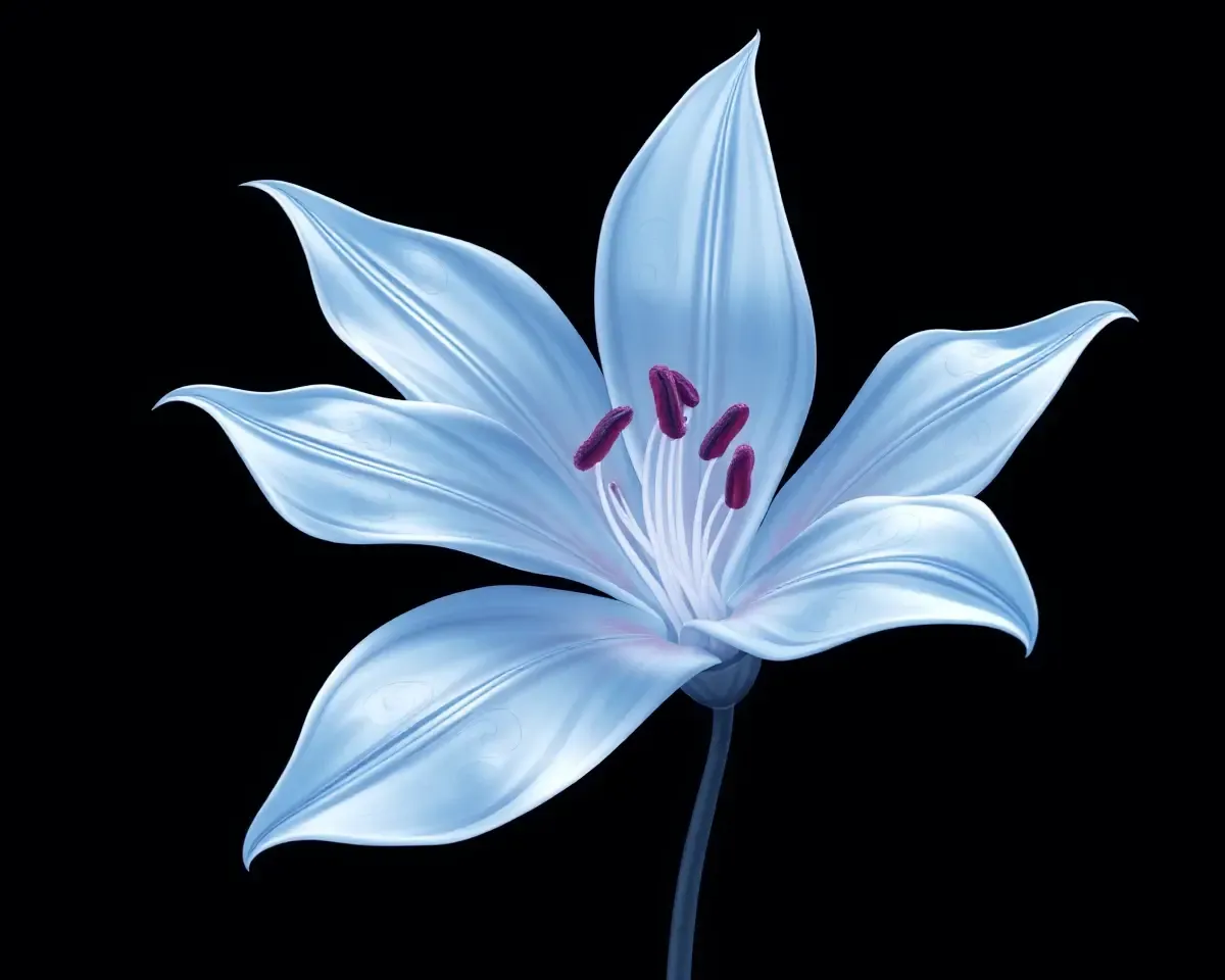 Delicate Lily Flower with Intricate Patterns