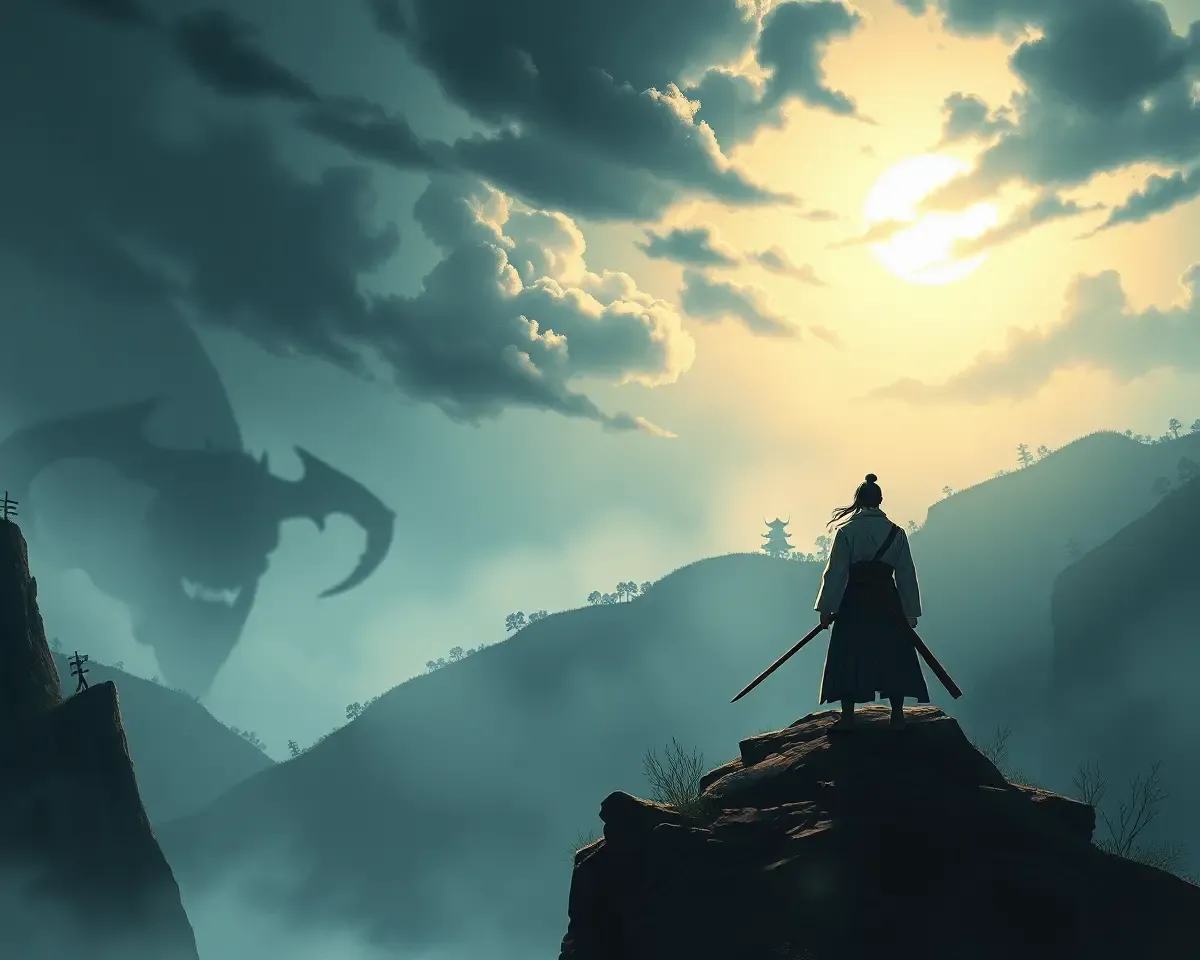 Demon Slayer Wallpaper for Laptop: Zenitsu's Cliffside Battle