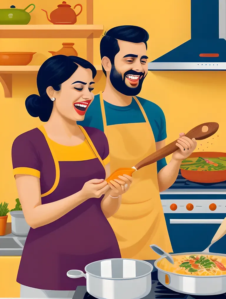 Deshi Bhabhi and Bhai's Kitchen Fun