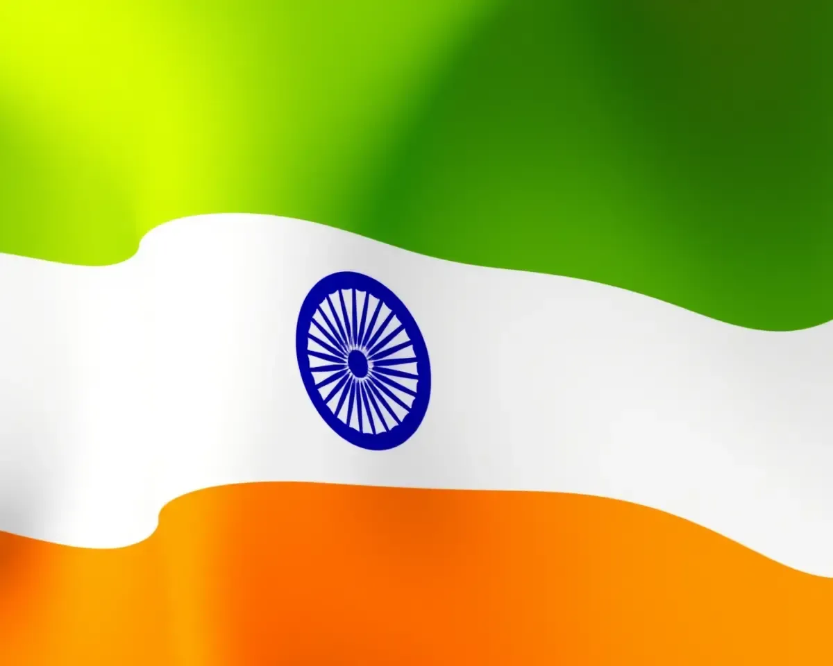 Digital Indian Flag Painting with Subtle Gradient Effect