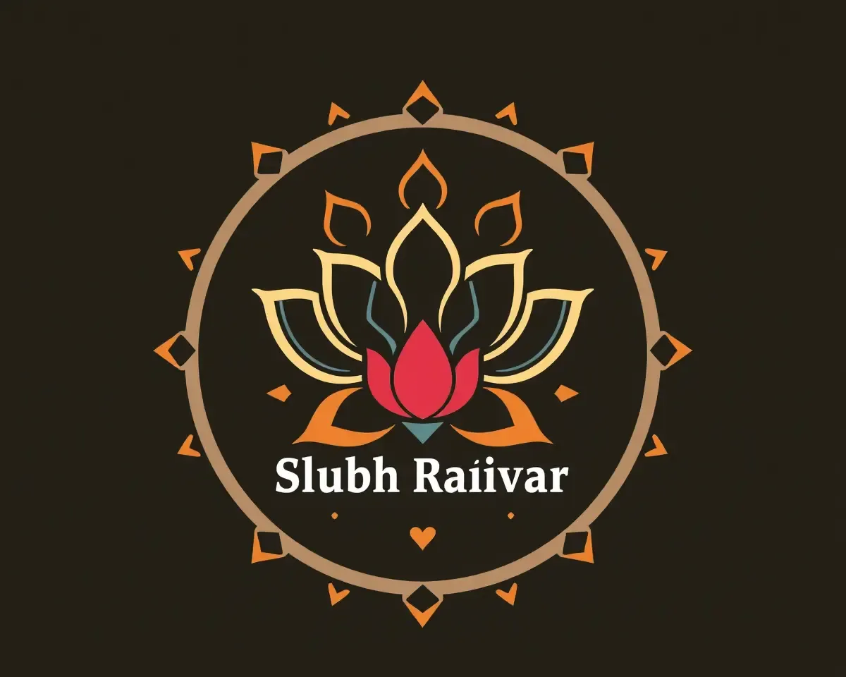 Digital Shubh Ravivar-Inspired Logo with Traditional Motifs