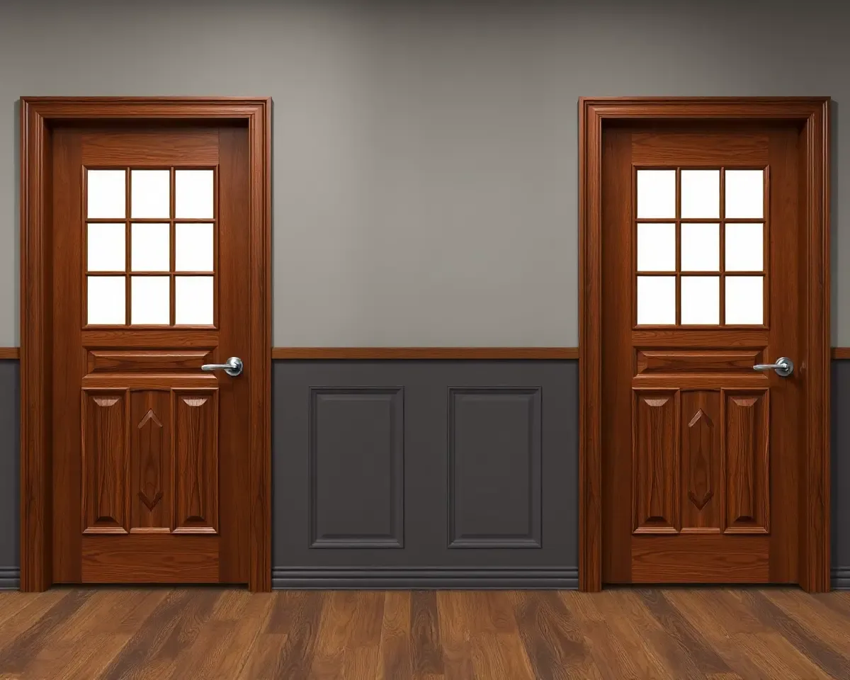 Double Door Wooden Design Images for Modern Homes