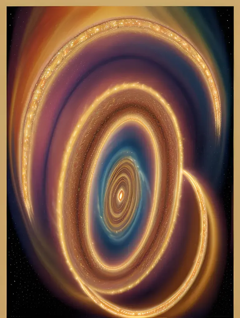 Dramatic Brahman's Cosmic Dance with Swirling Energies and Colors