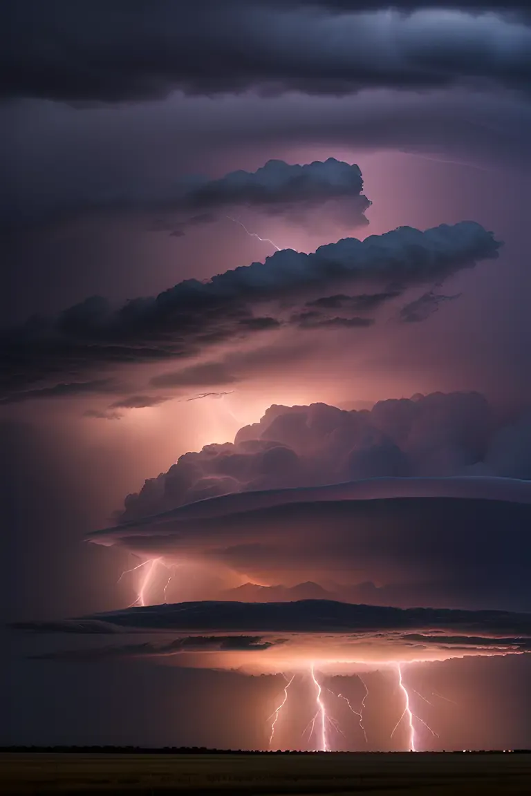 Dramatic Thunderstorm Rages Across Open Plains Aaaaa