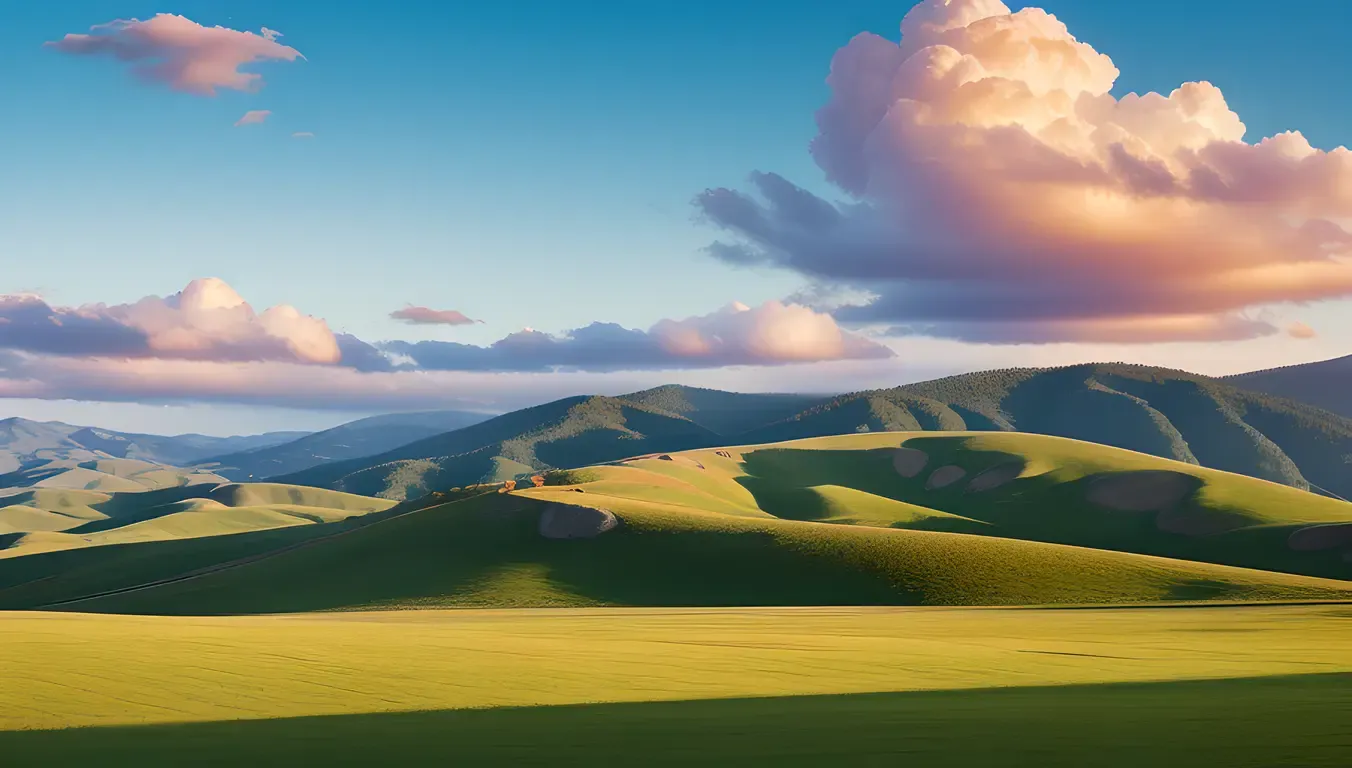 Dreamlike Landscape Tessellation Images with Soft Ethereal Colors and Shapes