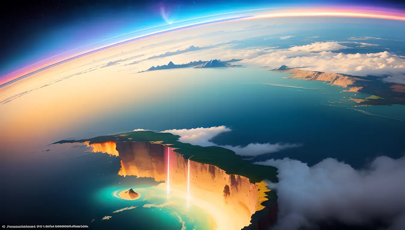 Earth's Atmosphere Glows with Oxygen-Rich Gases in Soft Blue Light