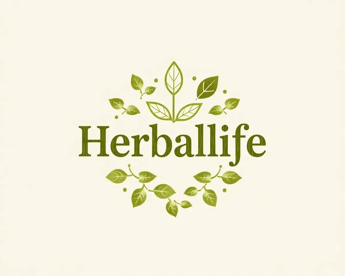 Earthy Design with Herbalife Logo and Natural Elements