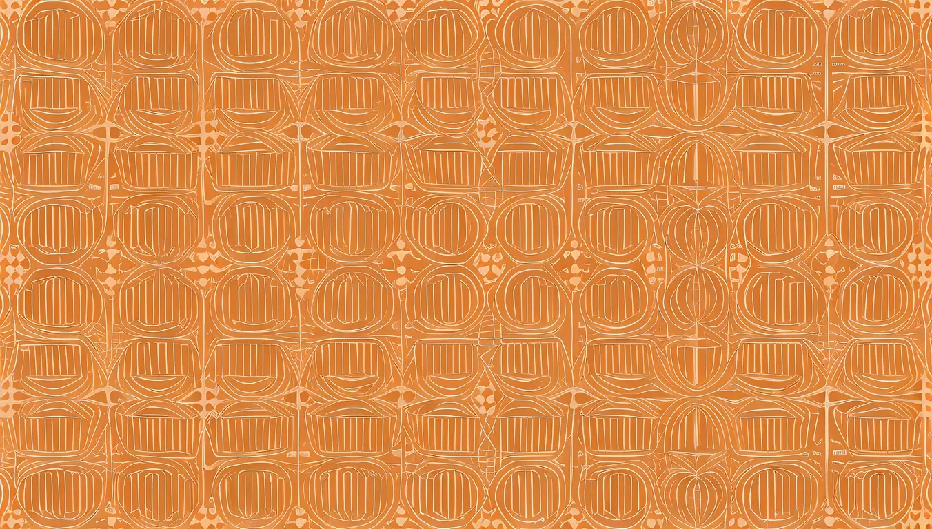 Earthy Tones Tessellation Art Piece with Curved Lines and Shapes