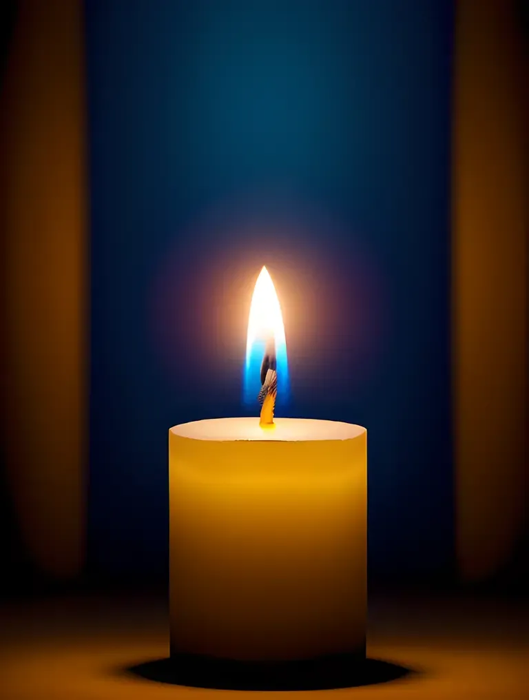 Eerie Birthday Candle in Dark Moody Abstract Background