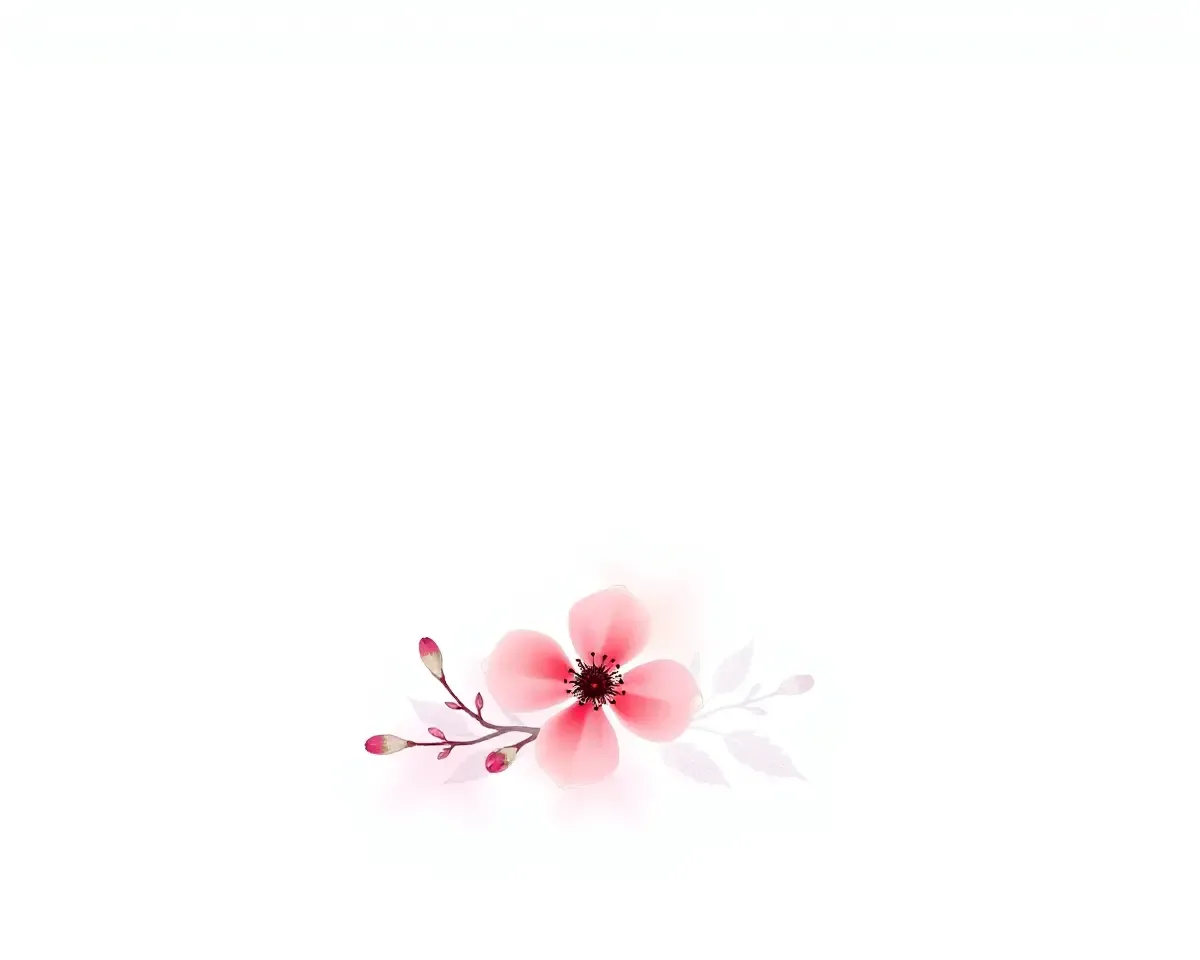 Elegant Flower on Soft 8x12 Watercolor Background