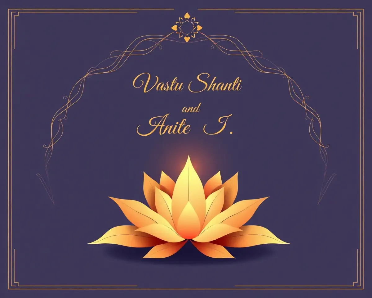 Elegant Vastu Shanti Invitation Card Design