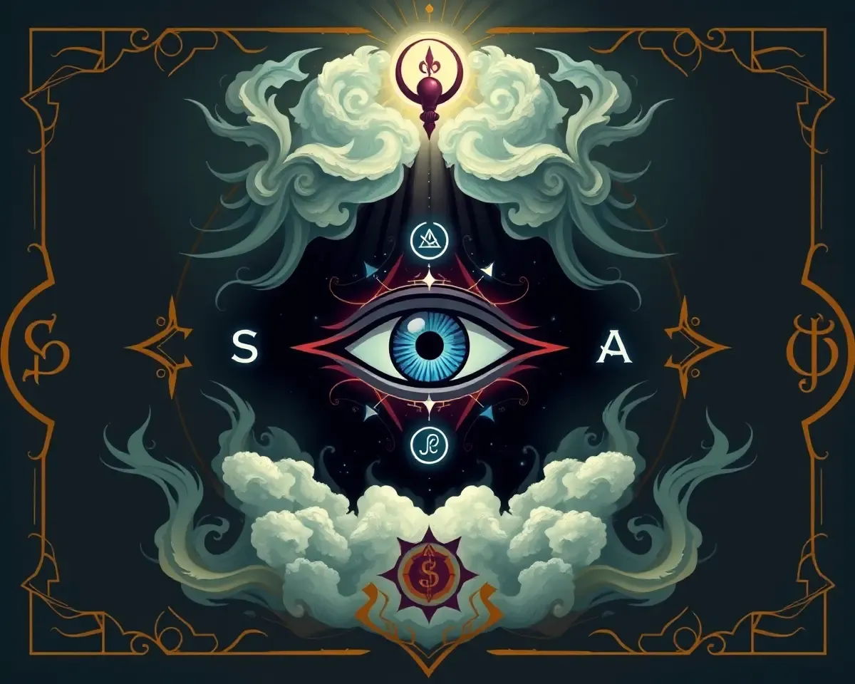 Eye of Providence on Seva Nivrutti Card Symbolizes Spiritual Guidance