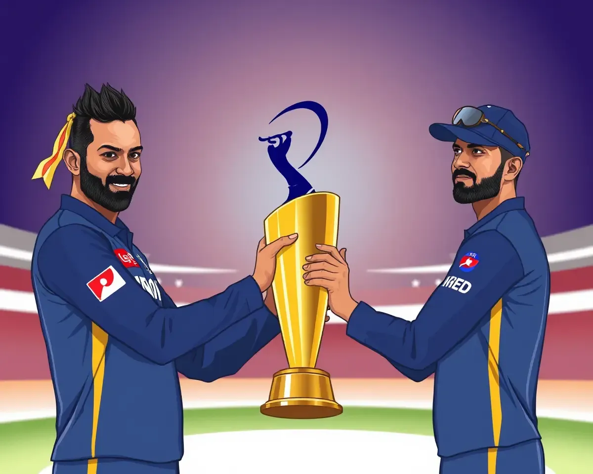 Famous Cricketer Holding IPL Trophy