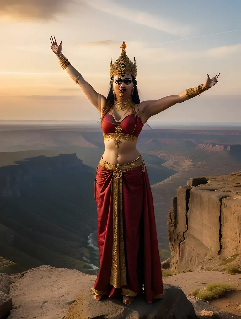 Fierce Bhadrakali Goddess of Time and Destruction