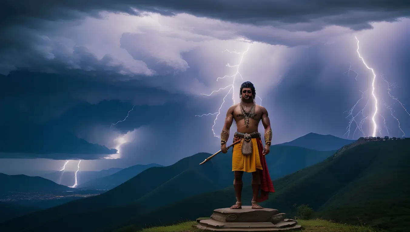 Fierce Rudra Lord Shiva Stormy Background