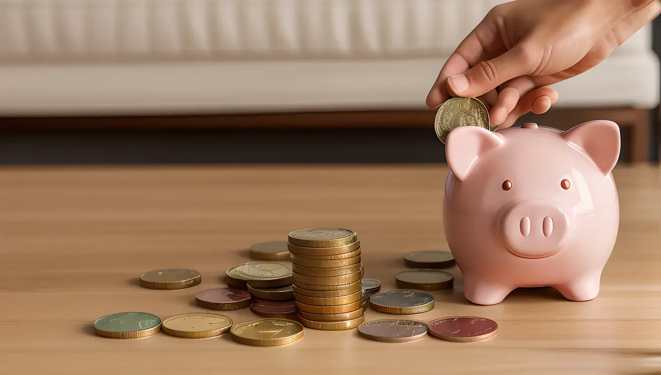 Financial Planning with Piggy Bank and Charts