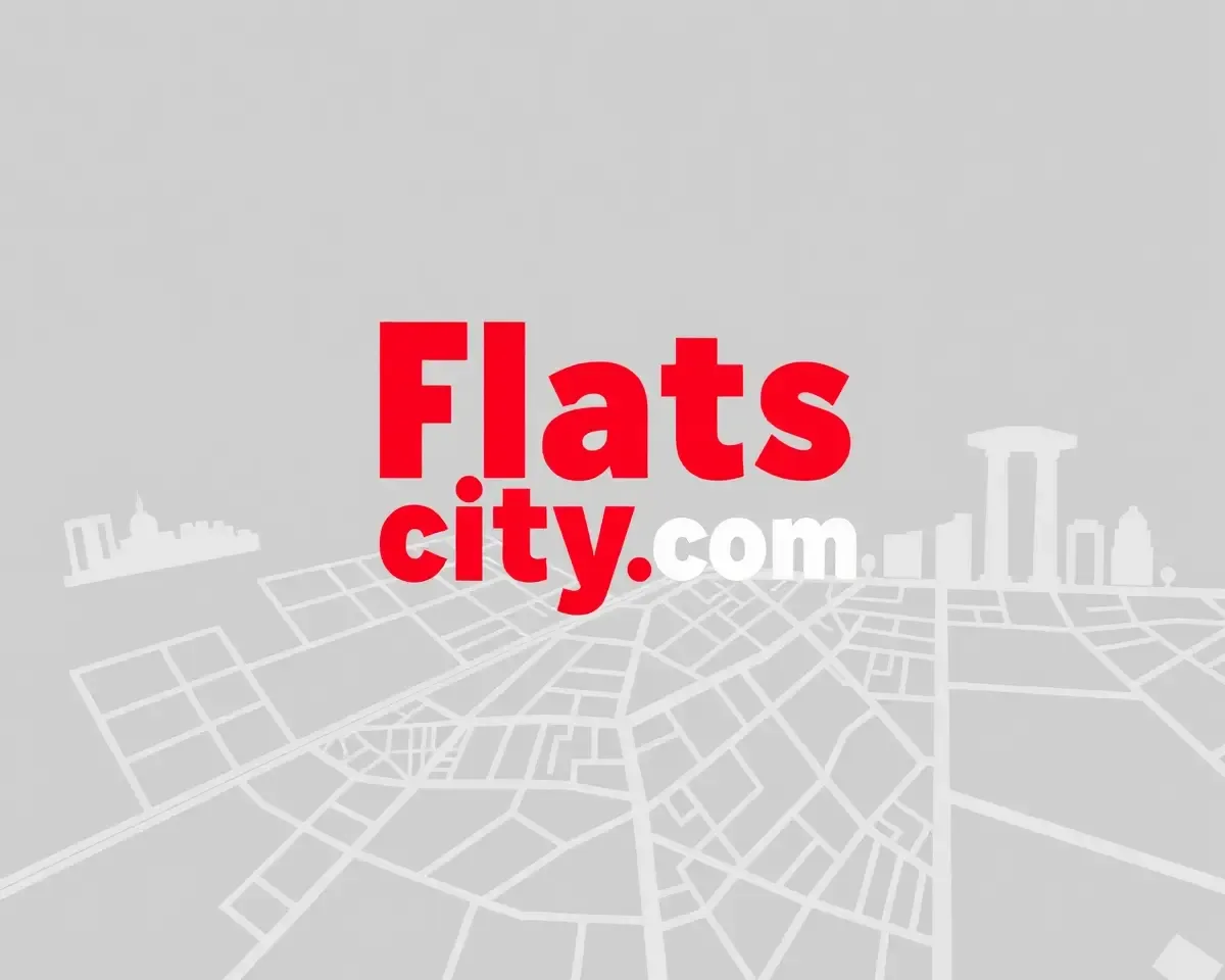 Flats City Com Logo Marks City Map Illustration