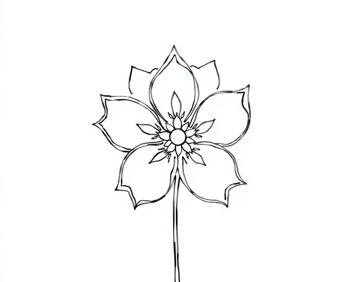 Flower Outline Images for Artistic Creations