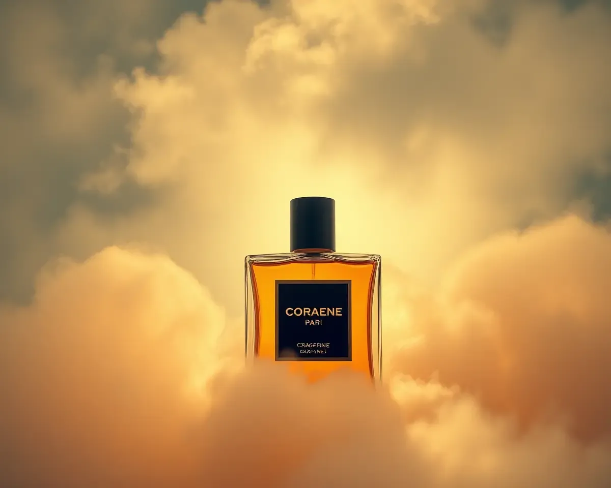 Foggy Clouds Surround Perfume Bottle Portrait