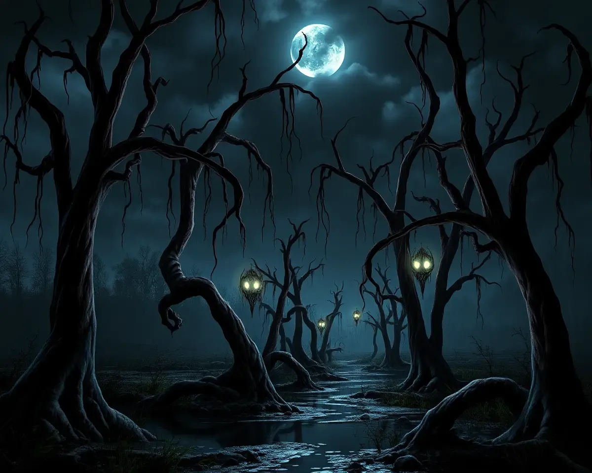 Foreboding Swamp Vampire Wallpaper in 4K Resolution