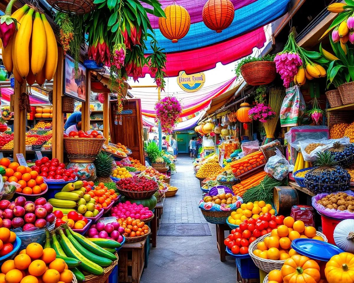 Free 4x6 HD Colorful Marketplace Background Download PSD